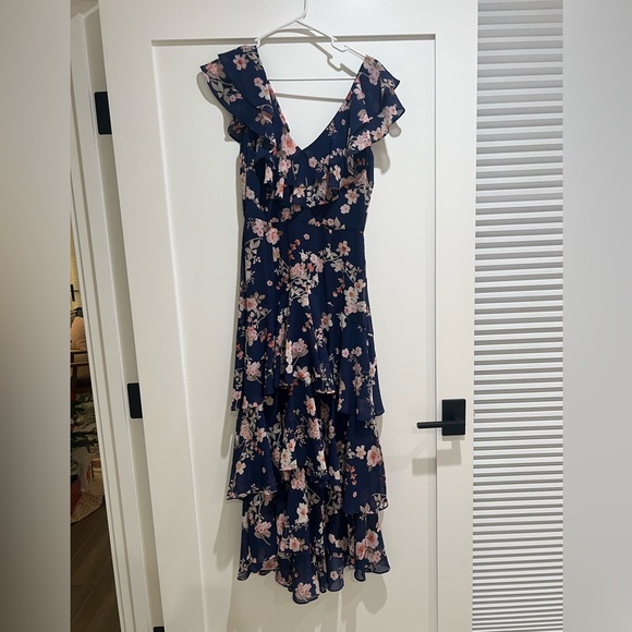Nordstrom Dresses & Skirts - Nordstrom Navy Floral Asymmetrical Dress